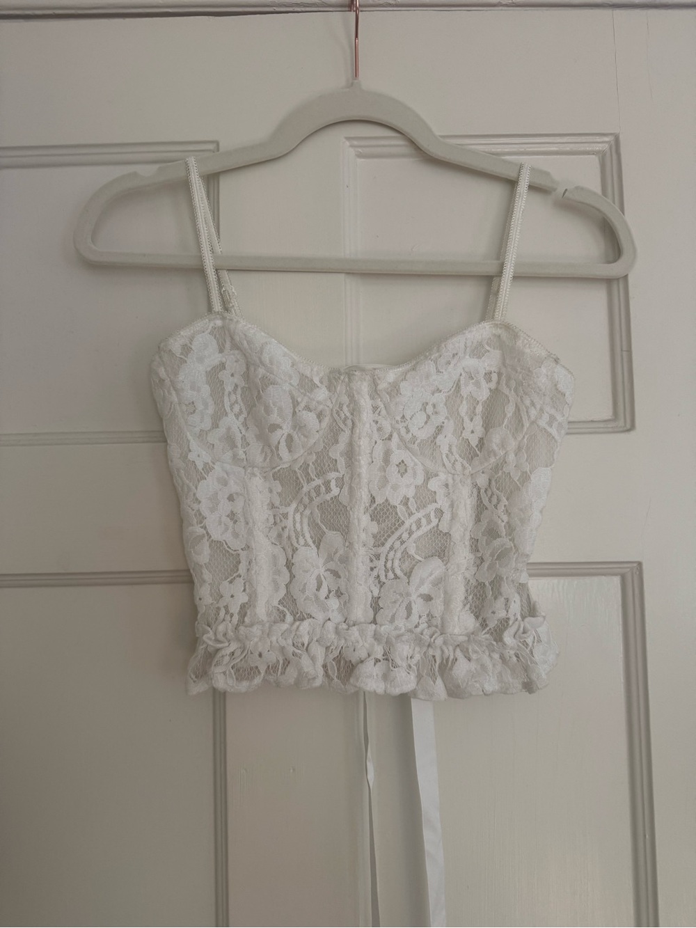 Free People Brightest Belle Corset Cami white